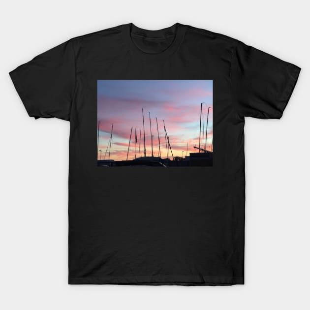 Boat Masts T-Shirt by ephotocard